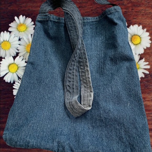 Denim cross body shoulder bag purse - Picture 4 of 10